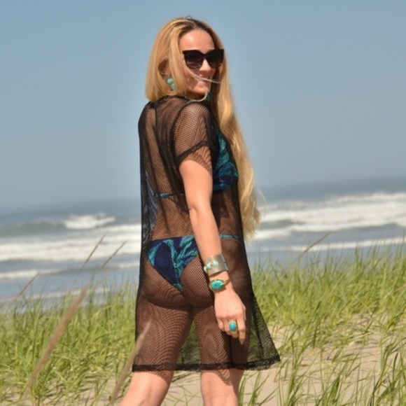 MESH TOP OR  BIKINI COVER-UP / COVER - Picture 3 of 5